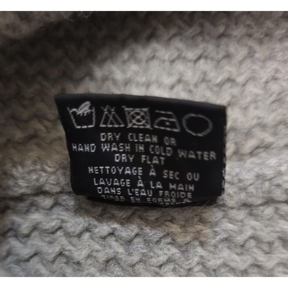 Schott Bros Sweater Fisherman Shawl Collar Patch Elbow Heavy Chunky Knit Wool S - Picture 8 of 8